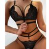 Sexy Floral Lace Lingerie Set - Image 4