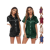 Silk Satin Pajamas 2pieces Set