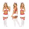 4 Piece Nurse Uniform Cosplay Costume Lingerie Set