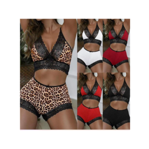 2Pcs Women Sexy Short & bra Lingerie Set