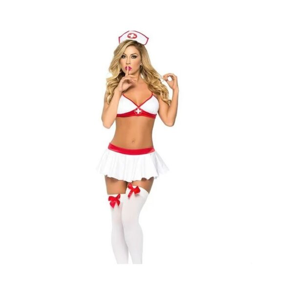 4 Piece Nurse Uniform Cosplay Costume Lingerie Set