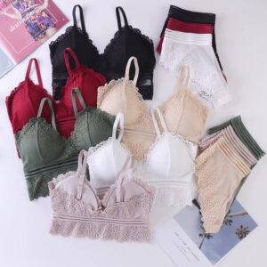 Hot Girl Lace Bra Top and Panty Set